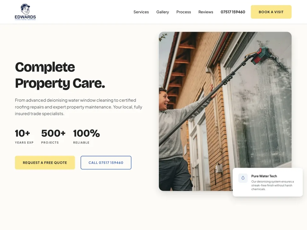 Edwards property maintenance website homepage